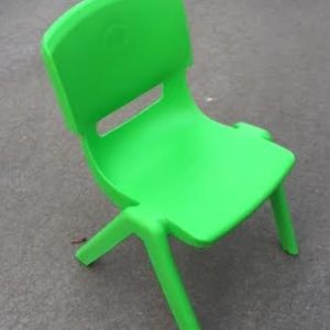 Green Child Chairs. Stackable and fit perfect with our Kids height adjustable Tables