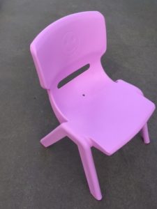 Lilac Child Chairs. Stackable and fit perfect with our Kids height adjustable Tables