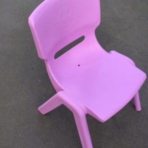 Mauve Child Chairs. Stackable and fit perfect with our Kids height adjustable Tables