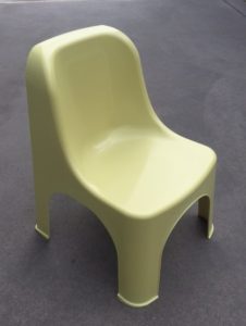 Retro Pastel Green Child Chairs. Stackable and fit perfect with our Kids height adjustable Tables