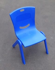 Royal Blue Child Chairs. Stackable and fit perfect with our Kids height adjustable Tables