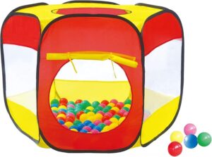 Pop up hut and a bag of approx 300 balls