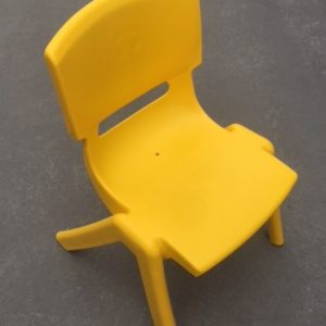 Yellow Child Chairs. Stackable and fit perfect with our Kids height adjustable Tables